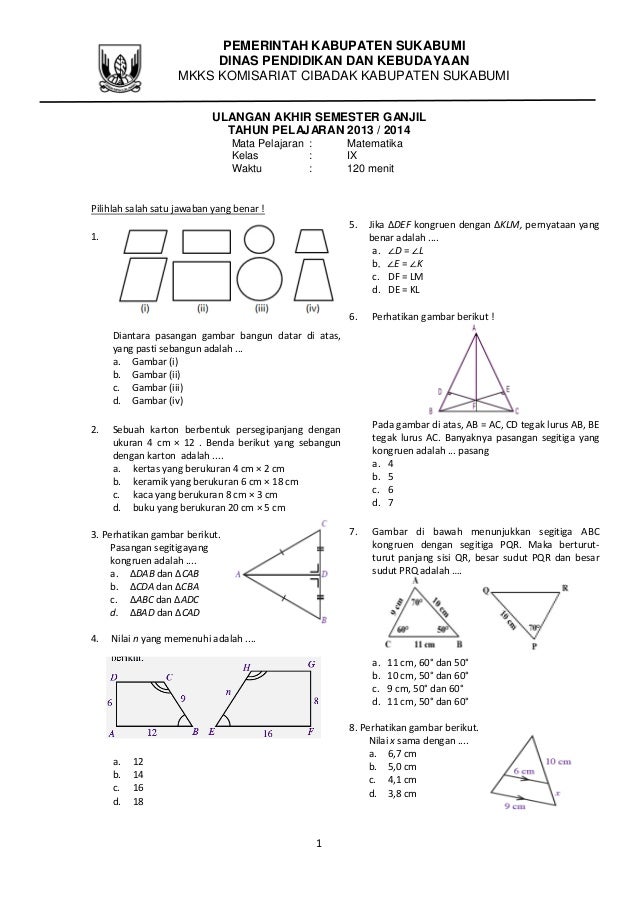 5 Rahasia Lolos Ujian dengan Contoh Soal UAS Matematika Kelas 12 Semester 1 Terbaru