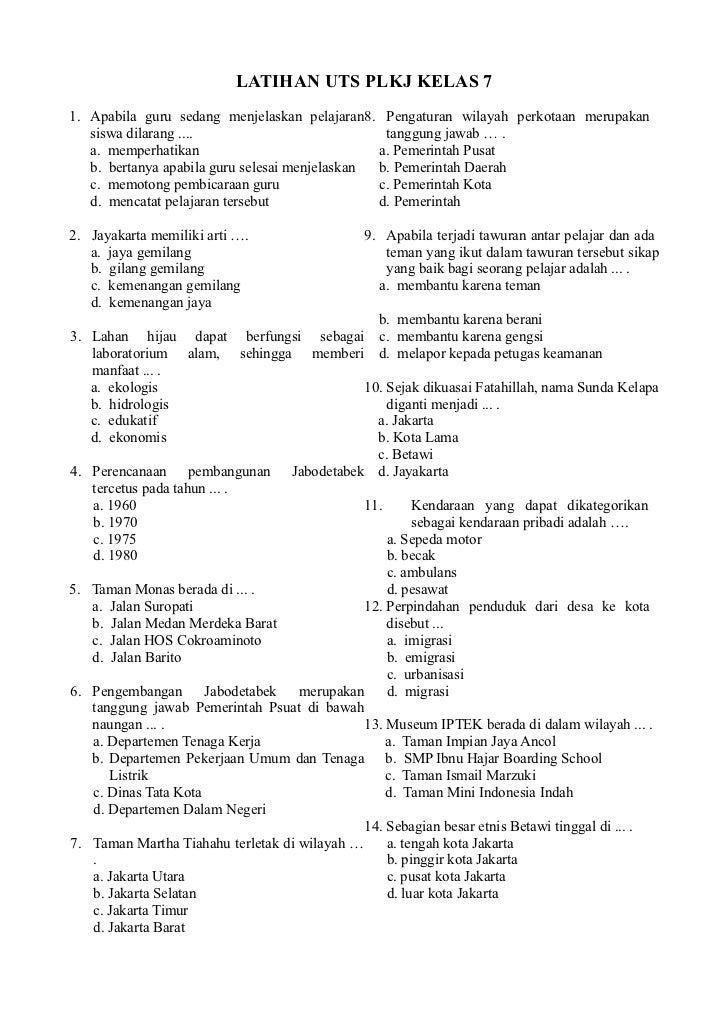 7 Rahasia Latihan Soal PTS Kelas 7 Semester 1 Bahasa Indonesia 2021 Agar Nilai Maksimal