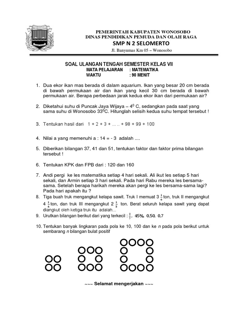 Soal Ulangan Kelas 5 Semester 1 Dalchaebi