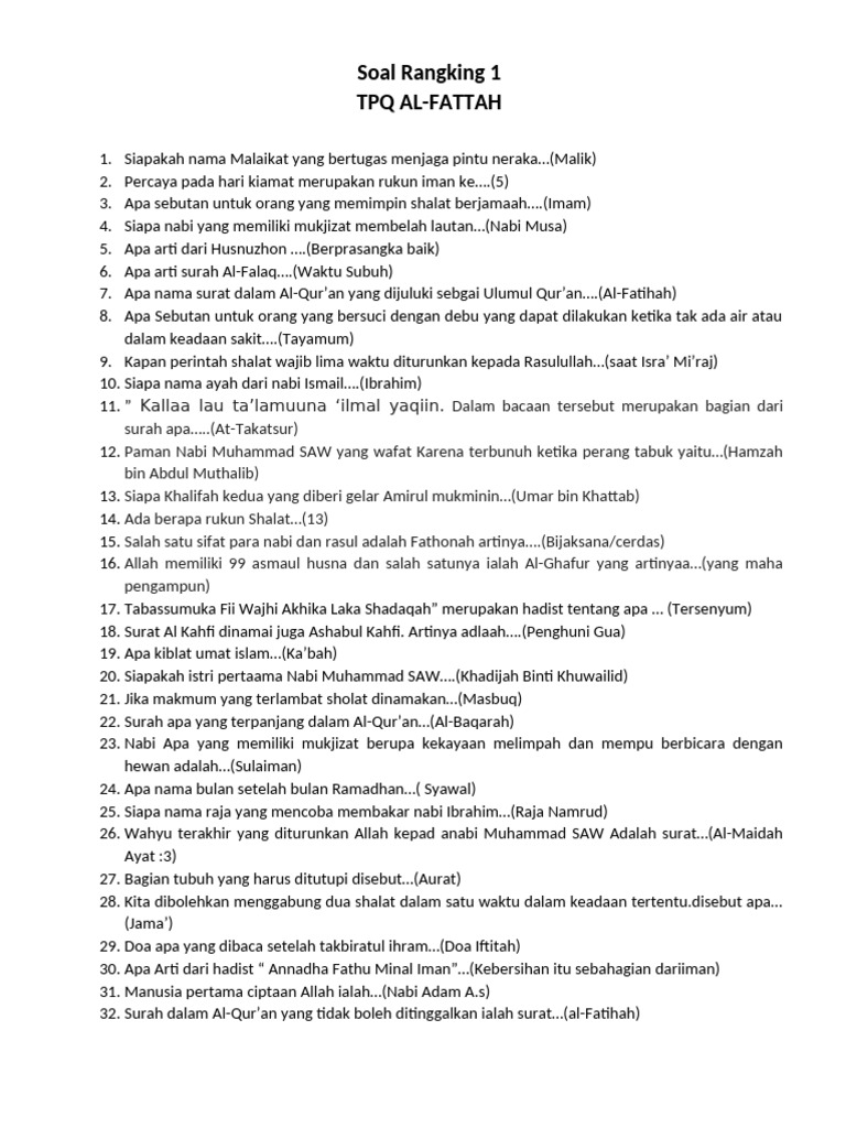 Soal Rangking 1 PDF