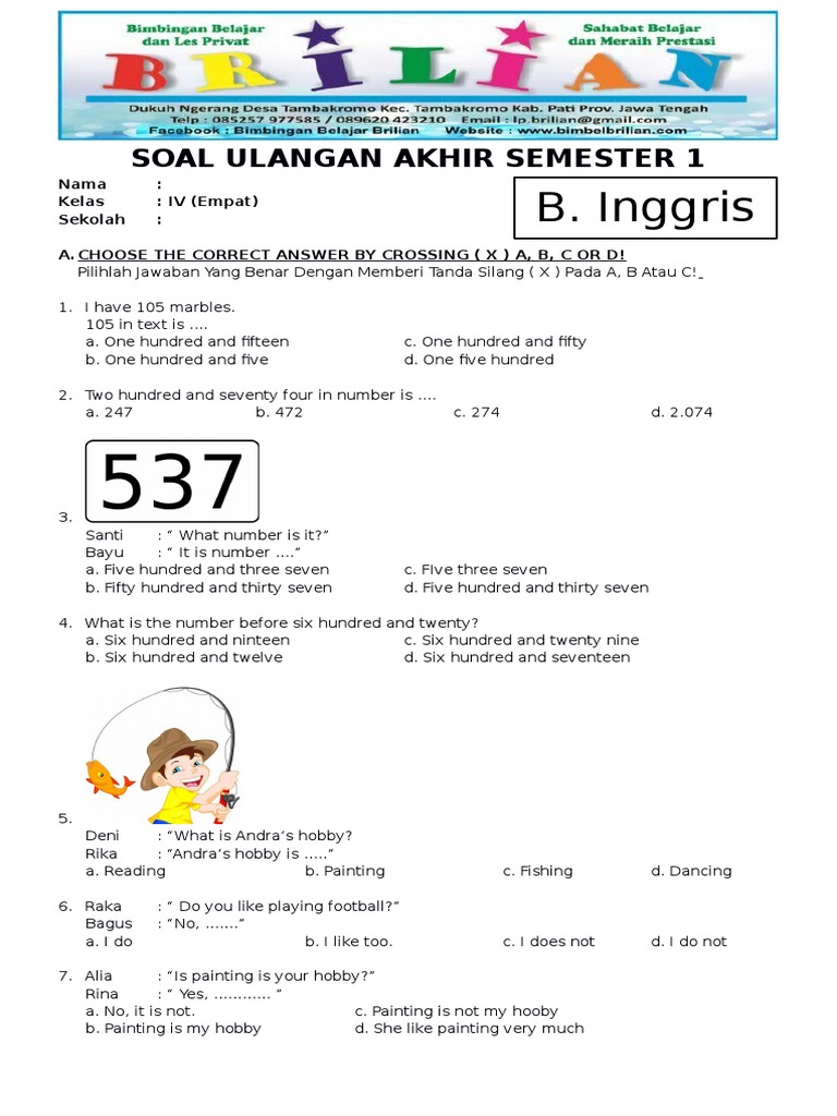 Soal Uas Bahasa Inggris Kelas 4 Semester 2 Dalchaebi Soal Uas Bahasa Inggris Kelas 4 Semester 2 Dalchaebi