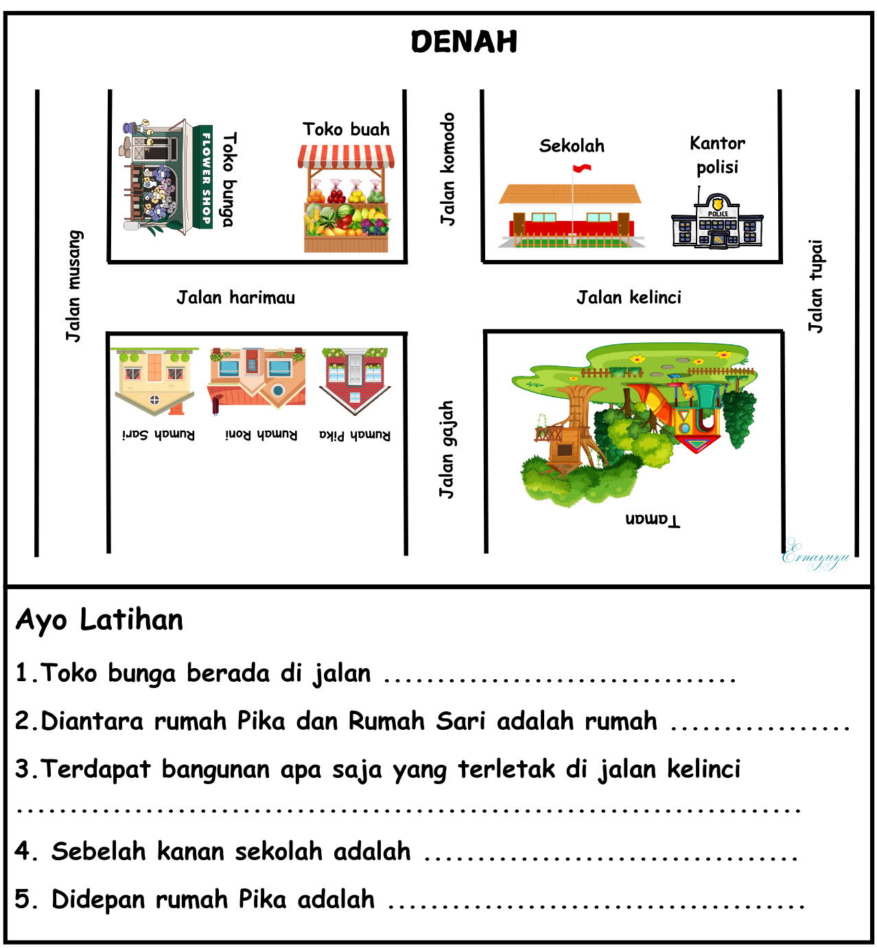 Pendidikan Kewarganegaraan Kelas 1 SD Denah Latihan soal denah kelas Pendidikan Kewarganegaraan Kelas 1 SD Denah Latihan soal denah kelas