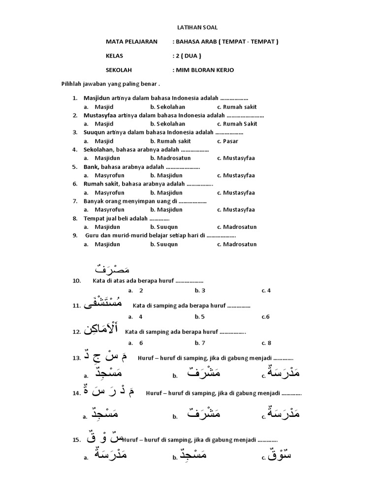 7 Tips Menguasai contoh soal bahasa arab akhlak kelas 2 semester 2 yang Jarang Diketahui