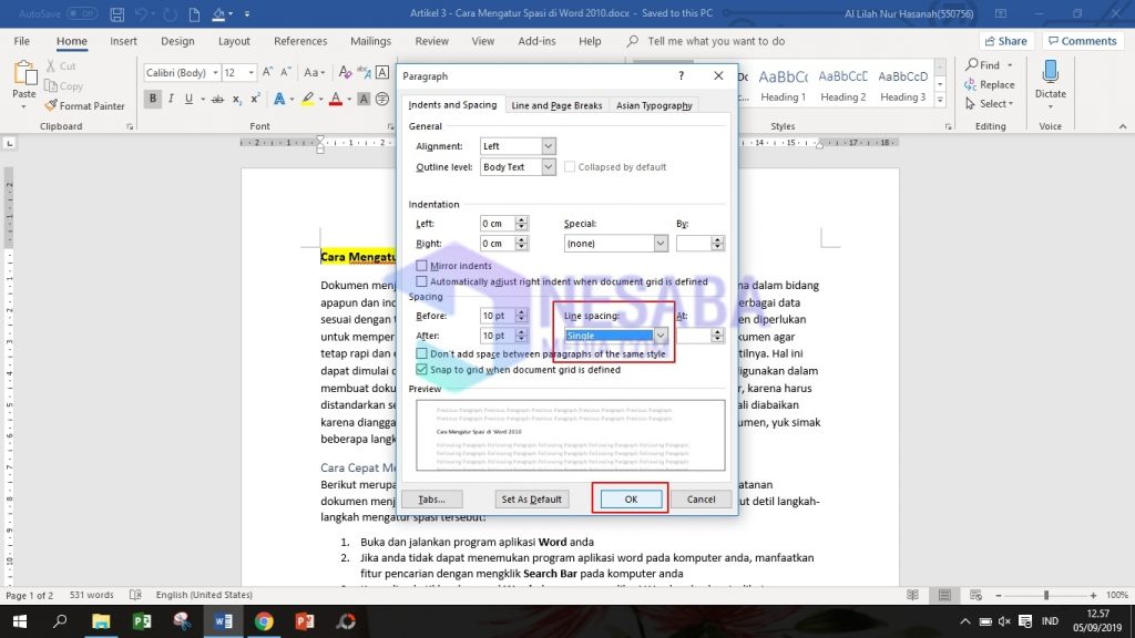 Atasi SIM Patah Tanpa Buat Baru, Tidak Bisa Mengubah Spasi di Word 2010 Bikin Bingung