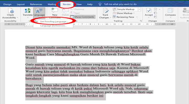 Cara Menghilangkan Garis Merah Di Bawah Tulisan Microsoft Word Cara Menghilangkan Garis Merah Di Bawah Tulisan Microsoft Word
