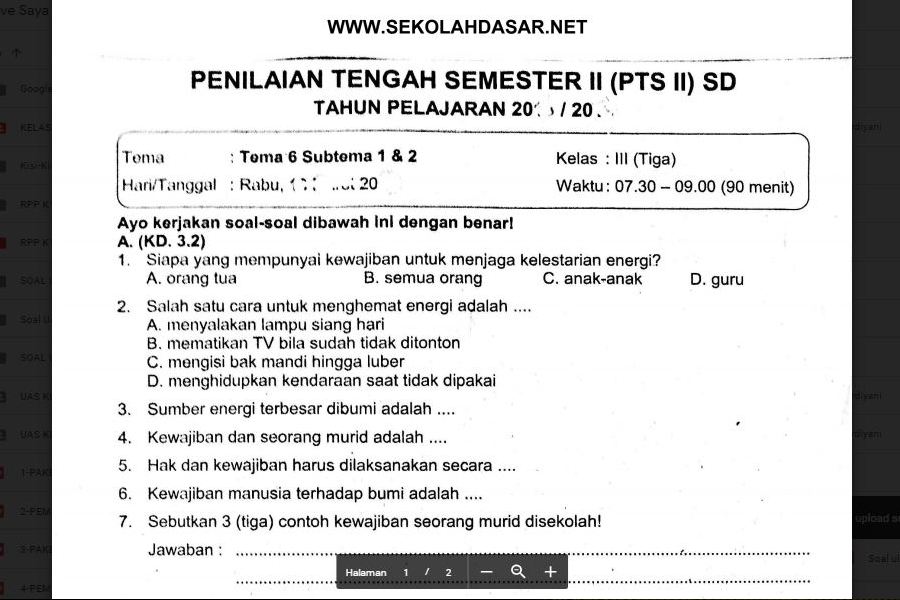 7 Rahasia Download Soal Tematik Kelas 3 Tema 1 Subtema 2 yang Wajib Anda Tahu Sekarang