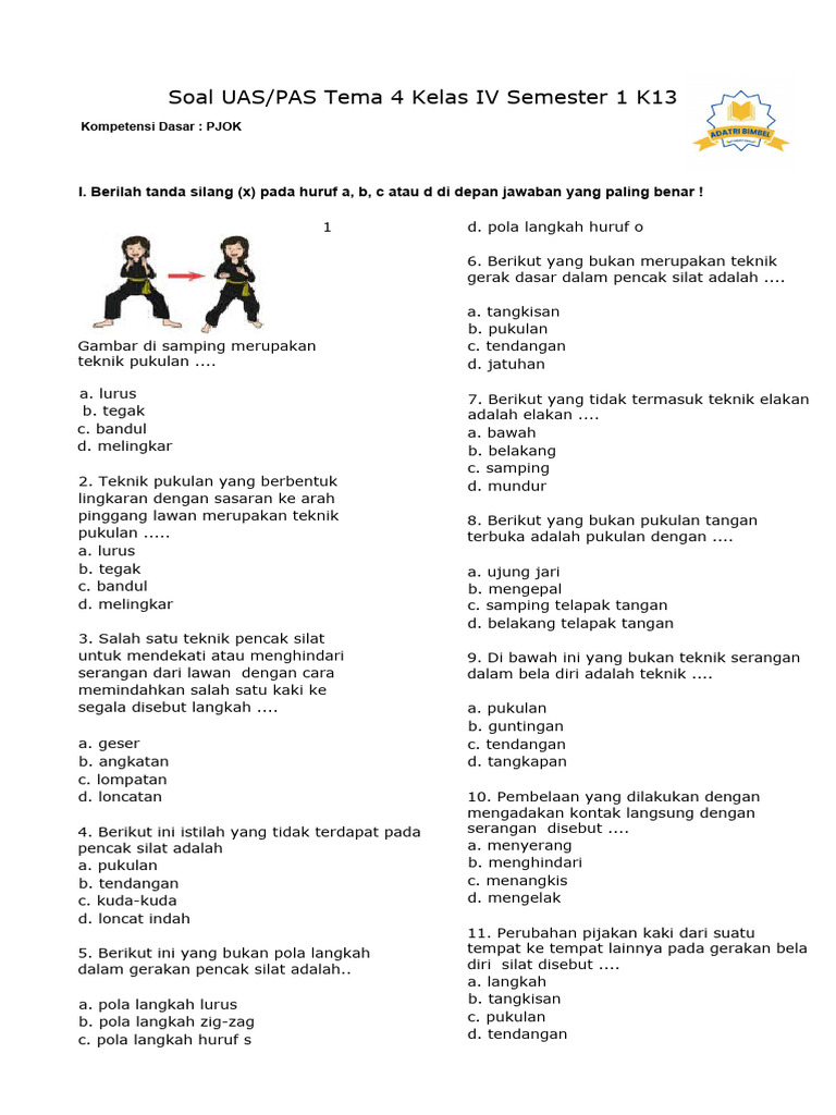 Terbukti! 15 Latihan Soal PAS Kelas 4 KK 13 dengan Kunci Jawaban Lengkap untuk Sukses Anak