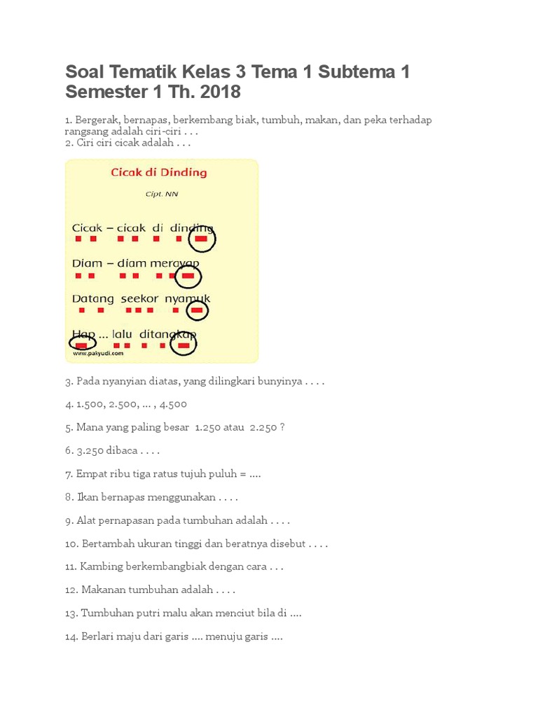 Terbukti 7 Cara Cepat Dapatkan Download Soal Tematik Kelas 3 Tema 1 PDF Sebelum Terlambat