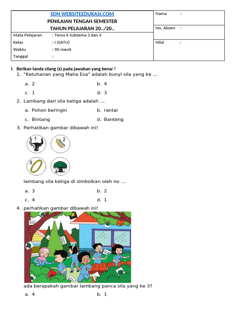 Terbukti! Download Soal Tematik Kelas 1 Tema 6 Subtema 3 Gratis untuk Sukses Belajar