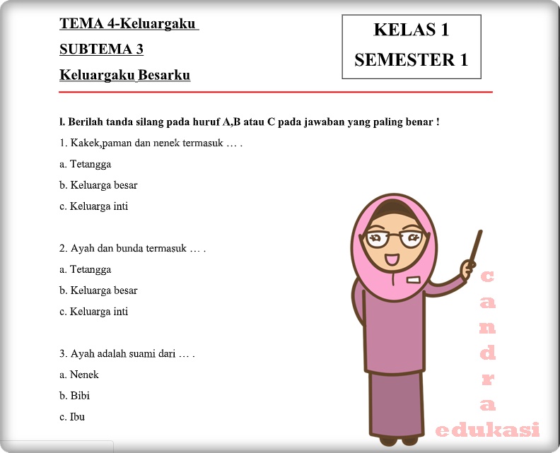 Terbukti! Download soal tematik kelas 1 tema 4 subtema 3 Gratis dan Siap Pakai Sekarang