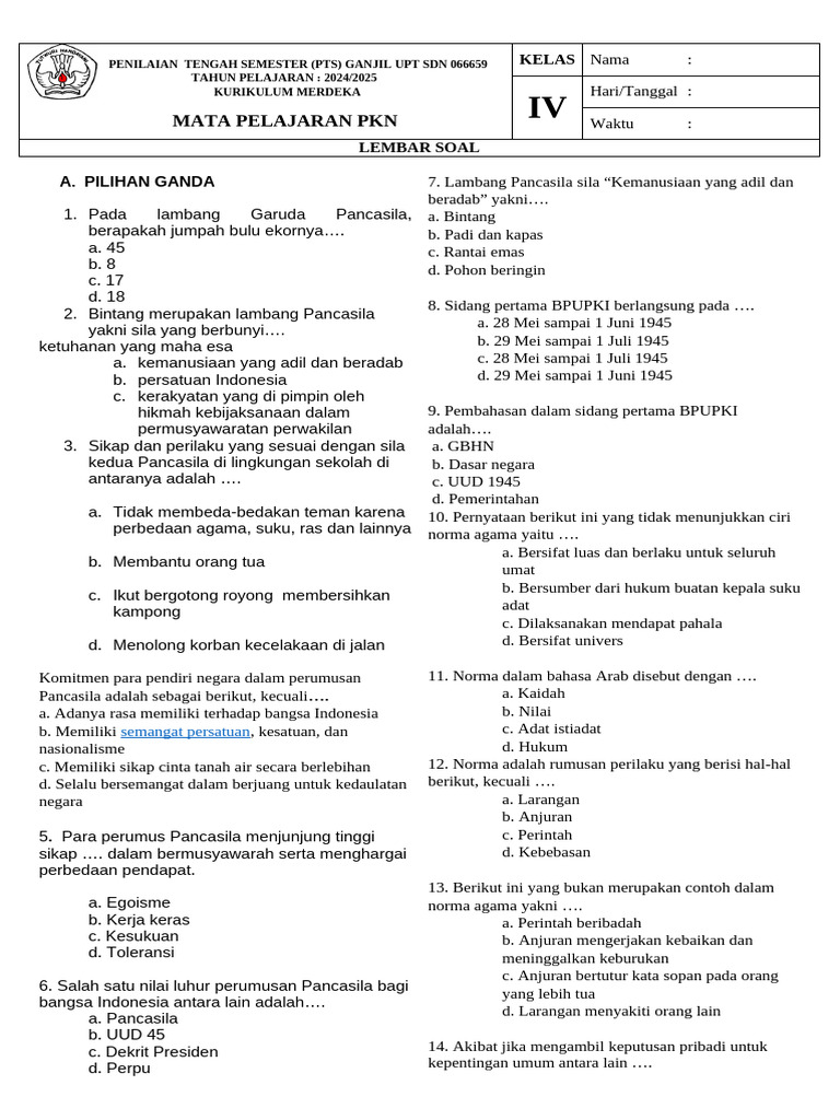 5 Bocoran Soal PKN Pemerintahan Pusat Kelas 4 yang Wajib Kamu Kuasai Sekarang 5 Bocoran Soal PKN Pemerintahan Pusat Kelas 4 yang Wajib Kamu Kuasai Sekarang