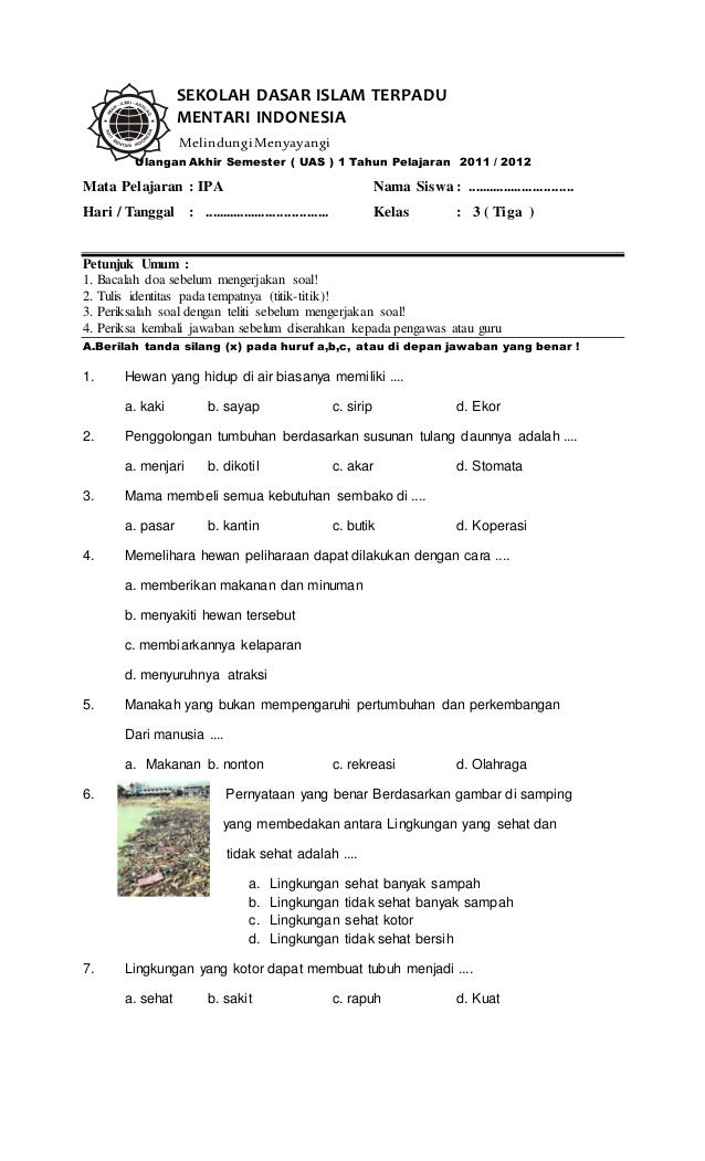 Wajib Tahu Bocoran Soal Soal UAS Kelas 3 IPA Agar Nilai Anak Langsung Melejit