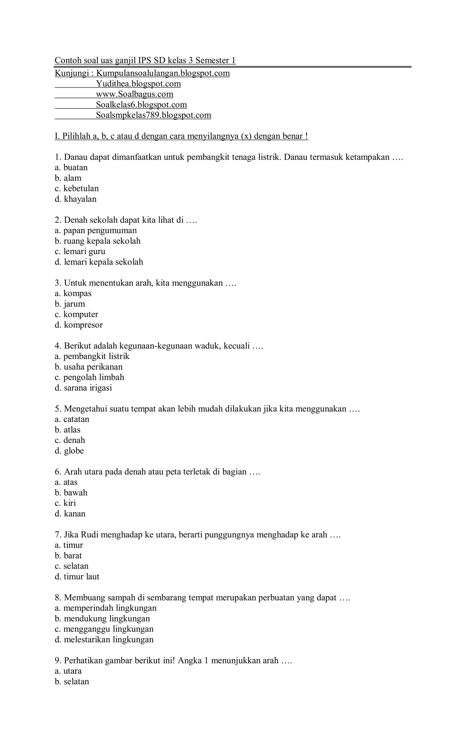 Wajib Tahu! Kumpulan soal soal uas ganjil kelas 3 sd Terbaru untuk Persiapan Ujian Wajib Tahu! Kumpulan soal soal uas ganjil kelas 3 sd Terbaru untuk Persiapan Ujian