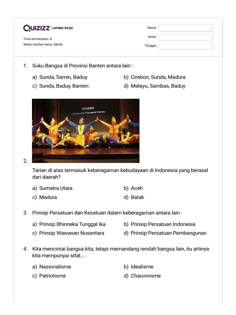Wajib Tahu! Kunci Jawaban Soal PKN Kelas 9 Bab 4 Keberagaman Masyarakat Indonesia Wajib Tahu! Kunci Jawaban Soal PKN Kelas 9 Bab 4 Keberagaman Masyarakat Indonesia